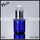 Cosmetic Packaging High Quality Skin Care 50 ml Pet Bottle Translucent Blue Plastic Bottle Pet With Pump Bulk Buy From China thumbnail-6
