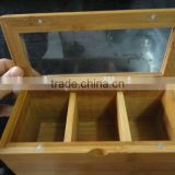 2017 Promotion bamboo multipurpose storage box with acrylic lid