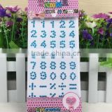 crystals numbers with crown hot fix rhinestone transfer design sticker
