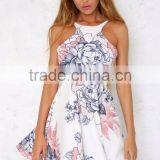 New Fashion Floral Print Flare Dress Girls Dress Names With Pictures thumbnail-3
