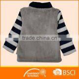 V Neck Unisex Yarn Dyed Baby Jumpsuit Set Baby Homewear thumbnail-3