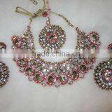 Patwa Beads CHOKER Necklace EARRING Set thumbnail-1