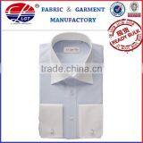 100% Cotton,50*50,140*86,yarn Dyed Luxury Blue French Cuff Silkly Long Sleeve Classic Men's Dress Shirt thumbnail-1