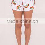 CFull Print Funny Design Women Pyjama Set Unicorn Rainbow White PJ Set Custom Design Ladies Pajama Set thumbnail-4