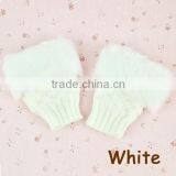 Gloves Arm Warmer Fingerless Gloves-Knitted Rabbit Fur Lined Leather Gloves 8226 thumbnail-5