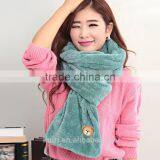 Women Scarf Imiation Fur Plush Neckerchief Girl Shawl Winter Warm Scarves Female Shawl Scarf Lovely Bear Neck Warmer thumbnail-1