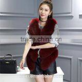 2016 New Arrival Full Pelt Fox Fur Gilet Women Fashion Whole Skin Fox Fur Vest Factory Wholesale Retail OEM Low Discount thumbnail-2