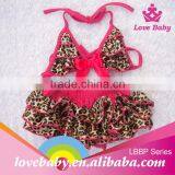 New Arrival Lovebaby Leopard Print Swimming Cute Kids Bathers With Bowknot thumbnail-1
