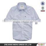 Stripe Oxford Button Down Collar Embroidered Oxford Shirts for Boys thumbnail-1