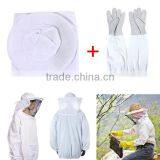 Hot Sale High Quality Protective Bee Keeping Jacket Veil Suit Smock Equipment+1 Pair Beekeeping Long Sleeve Gloves thumbnail-2