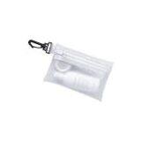 Promotional Full Zip Translucent Pouch With Convenient Plasic Clip thumbnail-1