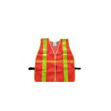 orange security protective reflective mesh vest