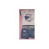 Baby Boy Set,baby T-shirts and Jeans Shorts thumbnail-1