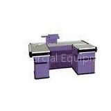 Grocery Store Checkout Counter Stainless Electrastatic Spray Cashier Desk