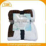 2015 New Hot Products Soft Brushed Blanket With Sherpa Fleece thumbnail-1