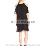 Top Quality Fashionable Beaded Cold Shoulder Dress for Bridesmaid Dress thumbnail-4