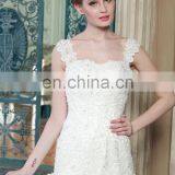 ED Elegant Sweetheart Lace Straps Mermaid Beaded Appliqued Wedding Dress Bridal Gown thumbnail-4
