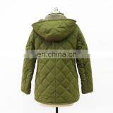 Women Warm Fake Fur Lining Winter Hooded Quilted Jacket thumbnail-2