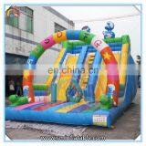 Factory Price Giant Inflatable Water Slide,inflatable Smurfs Slide,inflatable Cartoon Slide for Kids