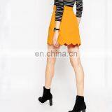 100% Polyester Unlined Midi Elegant Yellow Sexy Girl Mini Skirt thumbnail-2