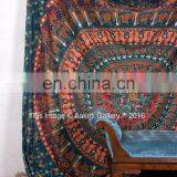 Green Color Barmeri Mandala Bhala Design Tapestry Indian Double Handmade Tapestry for Sale 92x82 Tapestry thumbnail-2