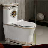 Most Fantastic Euro Deisgn Popular Bathroom Chinese Mamufacturer Slow Down Cover Colored Decal One Piece Toilet Ceramics