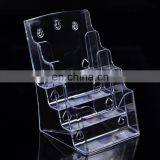 Custom 4 Tiers Wall Mounted and Tabletop Clear Acrylic Brochure Magazine Holder thumbnail-4