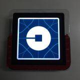 12 x 12cm Chargeable LED Light Car Sticker for UBER LYFT Car Service thumbnail-3