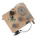 Машина для намотки катушек. Магнитный натяжатель горизонтального типа MTA. Диапазон натяжения 5 - 130 г, размеры 140 мм × 140 мм × 45 мм, цвет серый.