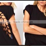 summer sexy fashion women blouse hollow tshirt for women ladies wholesale                        
                                                Quality Choice