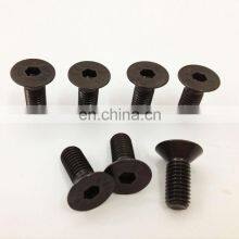 China Fastener Manufacturer Flat Csk Head Hex Socket Bolts 12.9 Black Bolts and Nuts