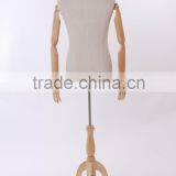 Wooden Arms Tailor Dummy,articulated Dummy Mannequin and Tailors Dummy for Upper Body Male Mannequin