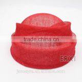 Wedding Beret Shape Top Hat Sinamay Base Red Fascinator Base thumbnail-3