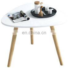Modern Marbling MDF Round Tea Table Sofa Side Simple Wrought Wooden Coffee Table