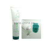 35mm Soft touch plastic PE cosmetic tube,white tube sample packaging Short teeth plastic packaging tube with screw cap