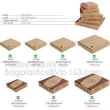 Custom Printed Corrugated Cardboard Recycle Paper Pizza Box Custom Kraft Paper Pizza Box, Fast Food Box thumbnail-2