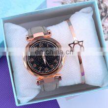 Casual Women Watches Starry Sky Quartz Wristwatch Female Clock Leather Fashion Ladies Wrist Gold Watch for Women thumbnail-4