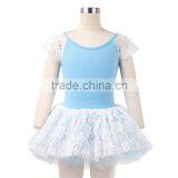 Child Short Sleeve Wedding Lace Tutu Dress thumbnail-6