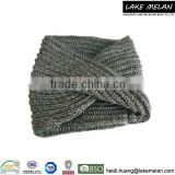Hot Selling 100%Acrylic Knitted Infinity Scarf(Snood) With Lurex & Sequins