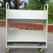 Carrito móvil de libros para biblioteca | Carro de ruedas para almacenamiento y transporte de libros thumbnail-5