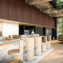 Wooden Slat Sound Absorption Wall Panels MDF Density Customized Fluted Flexible Material Eco-Friendly Home Decor thumbnail-4