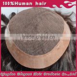 100% virgin remy top quality human hair extension men toupee