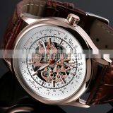 2015 Luxury Watches Men White Face Leather Skeleton Watch WM403 thumbnail-4