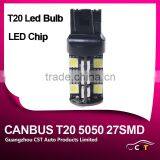 Best Offer Nonpolar Canbus LED Lamp Bulb T20 7440/7443 5050 27SMD 12V Led Lamp Bulb thumbnail-1