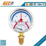 China manufacturer combined water temperature pressure gauge types