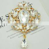 Keering Wholesale Rhinestone Crystal Metal Drop Brooch WBR-1437