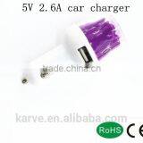 High Quality Car Charger With Rose Pattern 5V 2.6A Car Charger Dual Interface u Output Interface