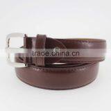 Sample Style Thin Brown pu Leather Man Belt for Jeans With Shiny Silver Metal Square Accessories in YiWu thumbnail-5