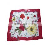 Top Fashion High Quality Pure Silk Ptinted Scarf Customized Scarves Shawl Wraps