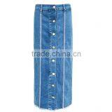 girls fashion women korean tpye skinny button striaight denim jeans long skirts                        
                                                                                Supplier's Choice